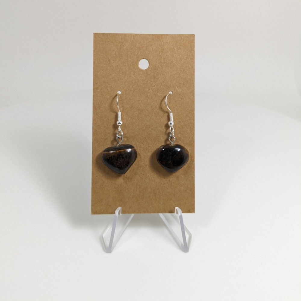 Tiger's Eye Earrings, gemstone jewelry, stone of protection, gift idea